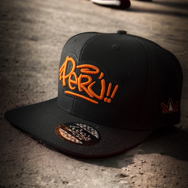Gorra Perú bordado naranja