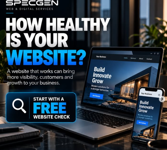 Promoción de Specgen Studio: revisión gratuita de sitios web